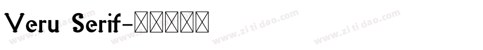 Veru Serif字体转换